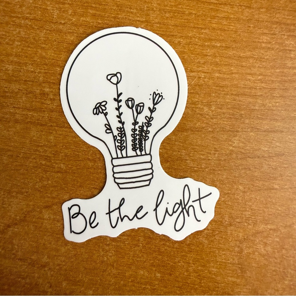 Inspirational‎ Light Bulb Sticker - Black and White